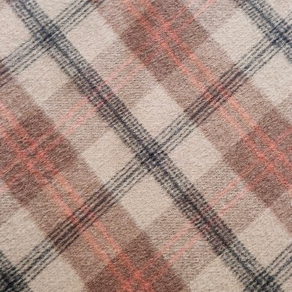 Ann Taylor Loft Plaid Wool Blend Long Skirt Brown Orange Size 14 - Picture 3 of 8